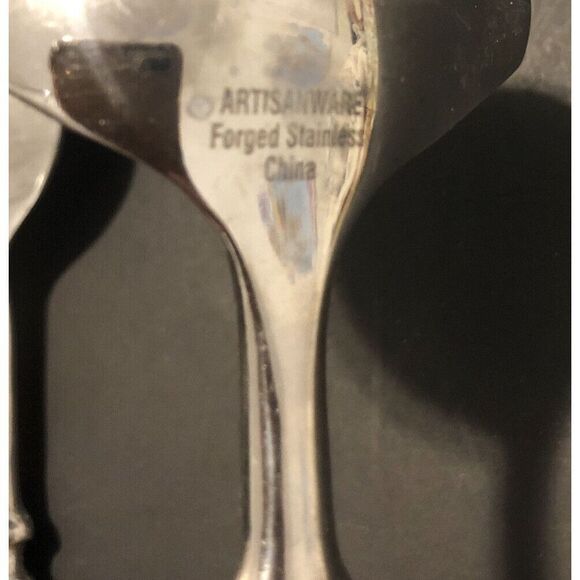 Artisan Ware  Forged Stainless Serving Spoon, Fork And Gravy Spoon, Set If 3 - Picture 3 of 4